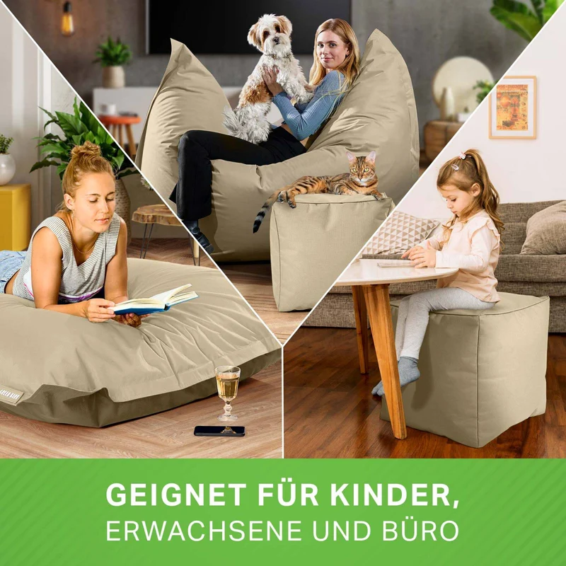 Square Riesensitzsack mit Sitzhocker