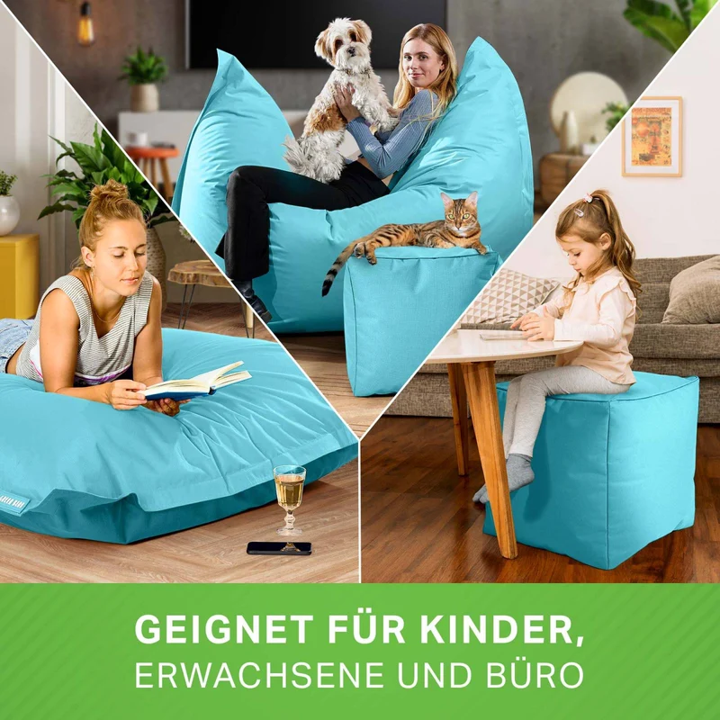 Square Riesensitzsack mit Sitzhocker