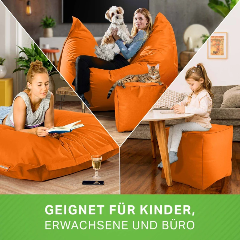 Square Riesensitzsack mit Sitzhocker