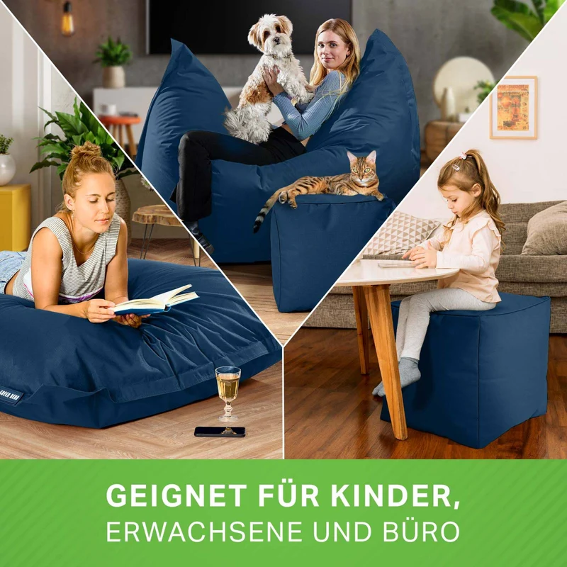 Square Riesensitzsack mit Sitzhocker