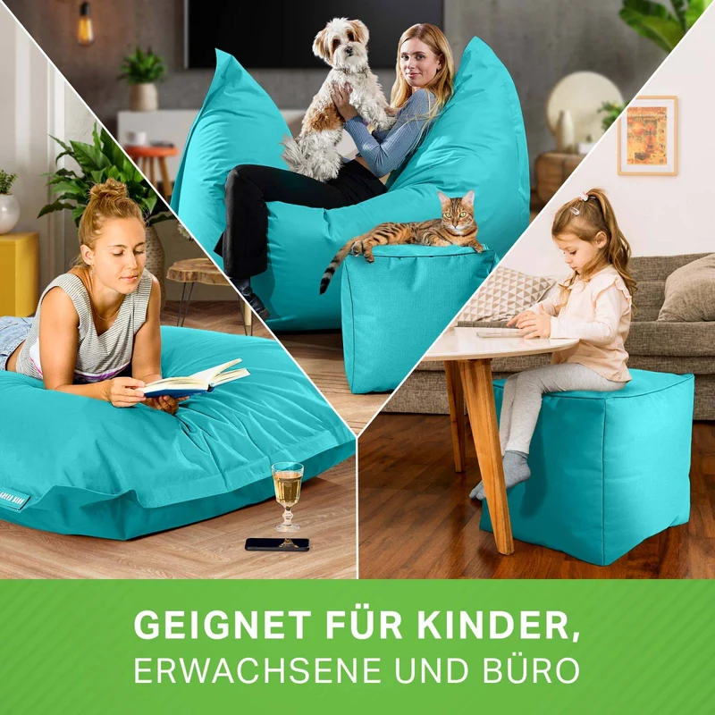 Square Riesensitzsack mit Sitzhocker