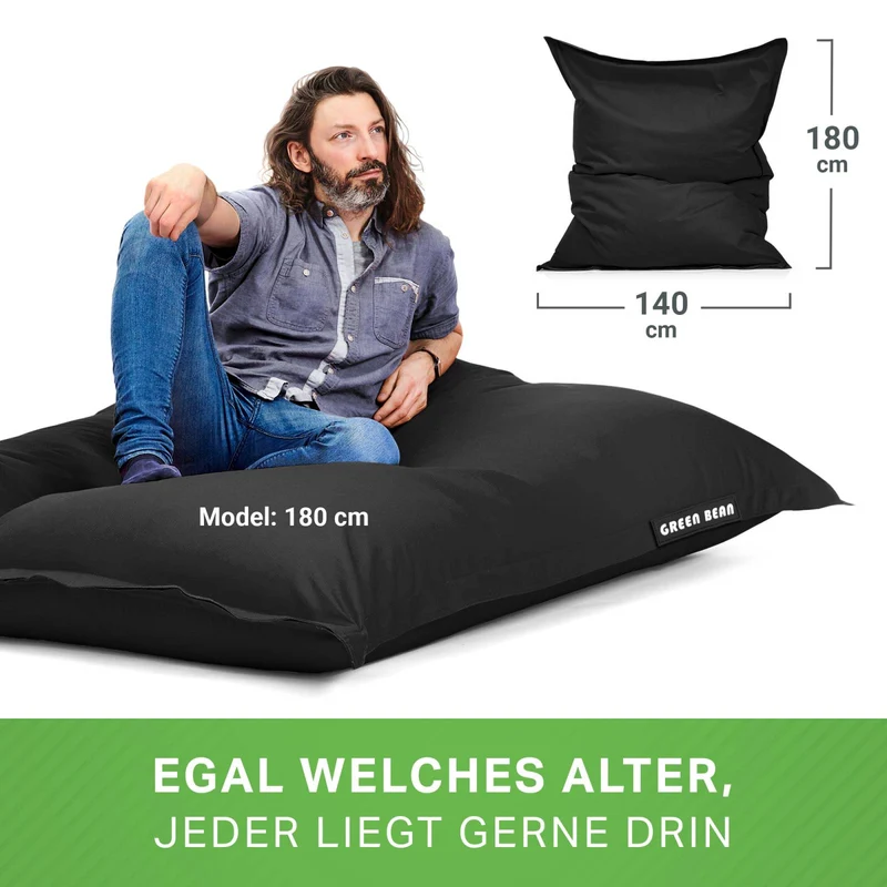Square Riesensitzsack mit Sitzhocker