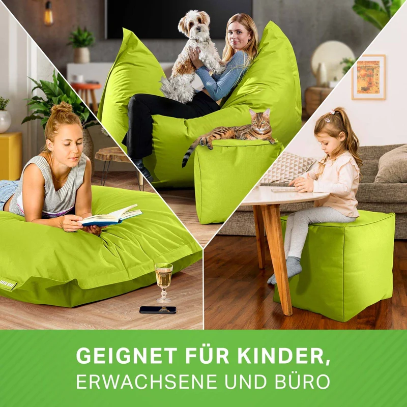 Square Riesensitzsack mit Sitzhocker