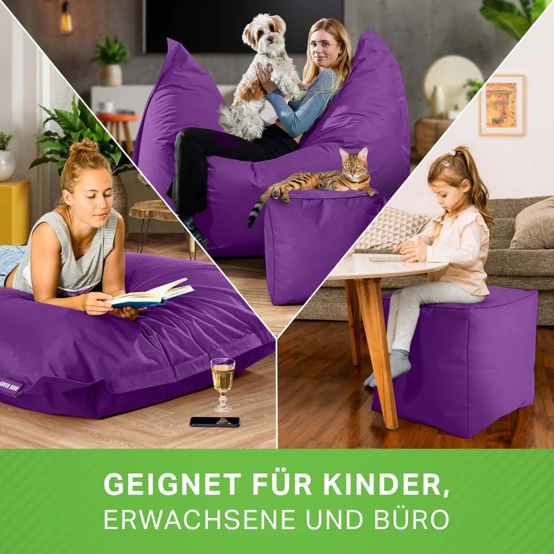 Square Riesensitzsack mit Sitzhocker