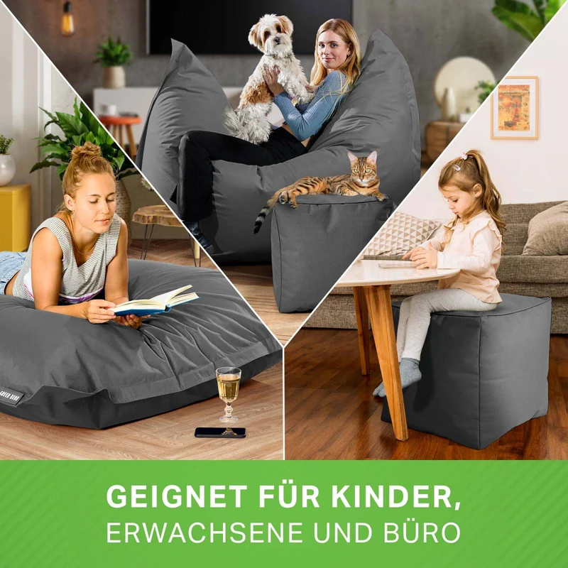 Square Riesensitzsack mit Sitzhocker