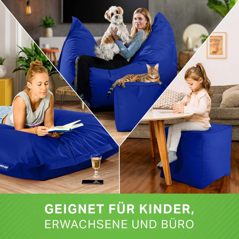 Square Riesensitzsack mit Sitzhocker