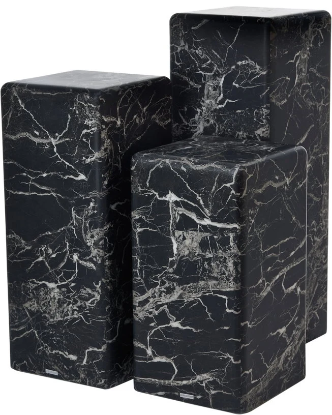 Pilier aspect marbre noir 33x76,2cm - Pols Potten