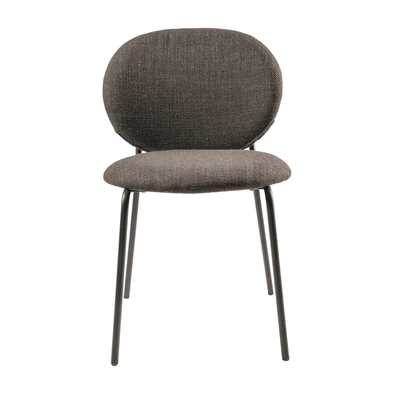 Chaise en métal et tissu gris Simply - Pols Potten