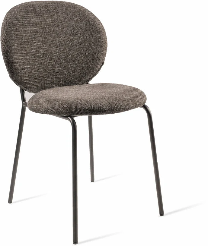 Chaise en métal et tissu gris Simply - Pols Potten