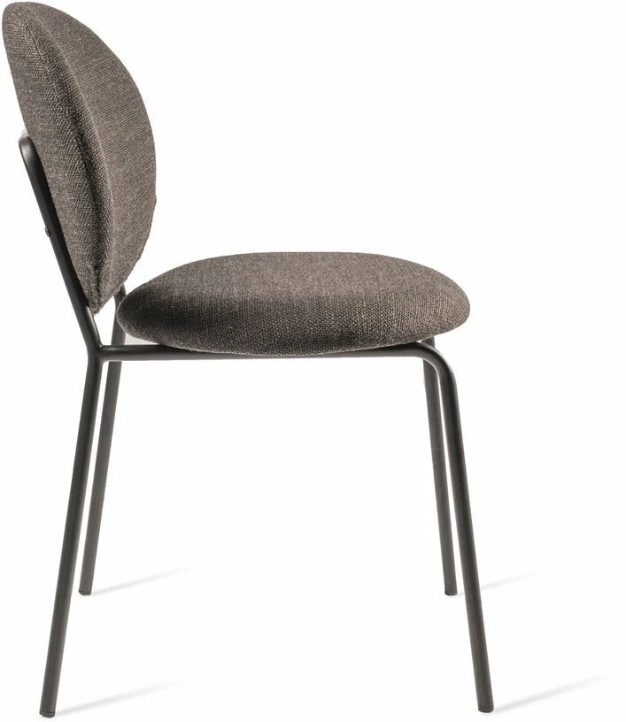 Chaise en métal et tissu gris Simply - Pols Potten