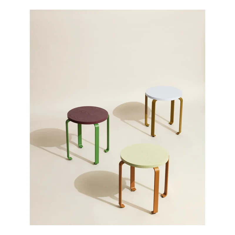 Hübsch - Smile Stool | Orange Rouille