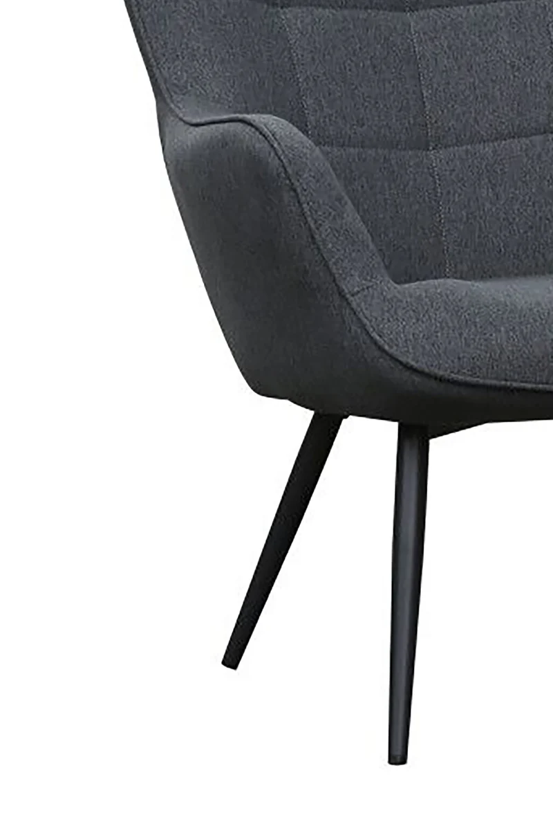 Sessel Uta / Cord grau, Samt schwarz, Webstoff dunkelgrau, Samt dunkelgrün, Webstoff sandfarben / Gestell schwarz pulverbeschichtet / Relaxsessel / Armlehnen-Sessel / B 72, H 97, T 80 cm