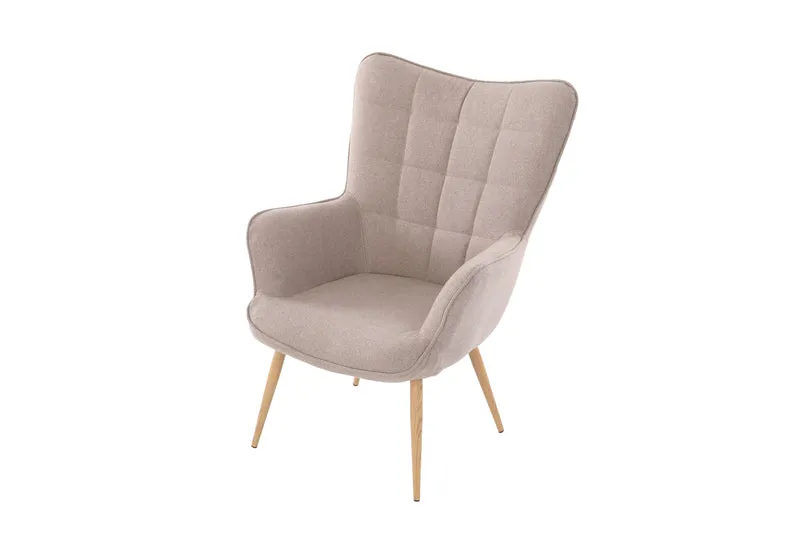 Sessel Uta / Cord grau, Samt schwarz, Webstoff dunkelgrau, Samt dunkelgrün, Webstoff sandfarben / Gestell schwarz pulverbeschichtet / Relaxsessel / Armlehnen-Sessel / B 72, H 97, T 80 cm
