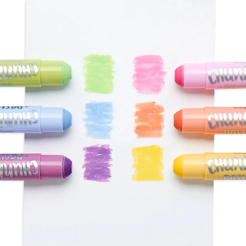 CHUNKIES PAINT STICKS - 6 COLOURS PASTEL (3 YEARS+)