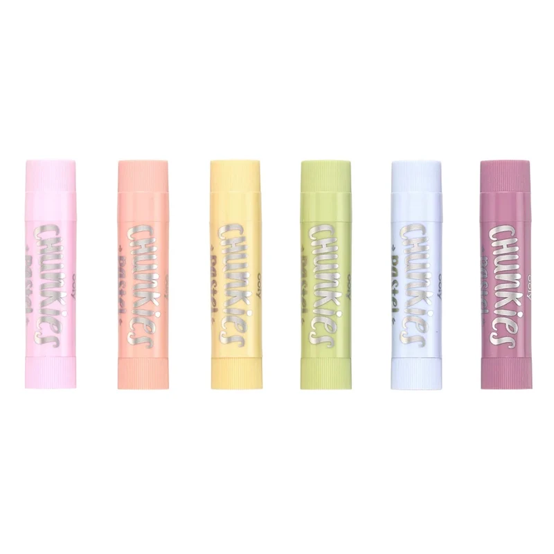 CHUNKIES PAINT STICKS - 6 COLOURS PASTEL (3 YEARS+)
