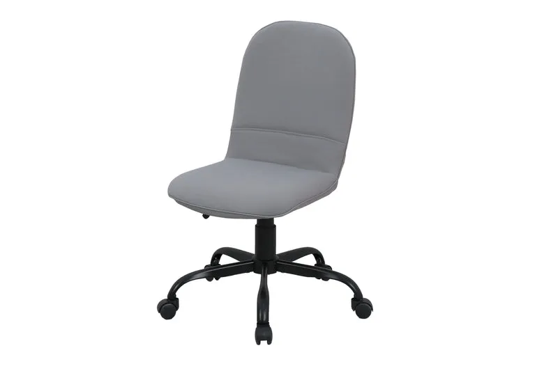 Bürostuhl TROLLY Drehstuhl / Kinderstuhl / Metall schwarz pulverbeschichtet / Bezug Webstoff pink oder hellgrau / klappbar / Sicherheitsdoppelrollen / Maße: B 42, H 85-95, T 54 cm