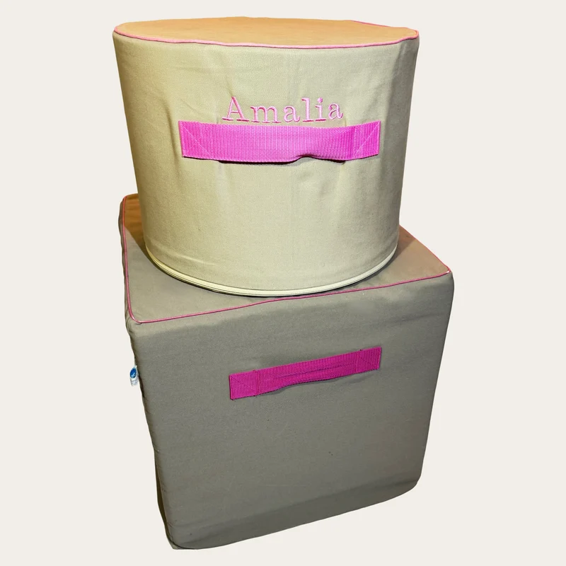 Sitzpuff XL aus Möbelstoff