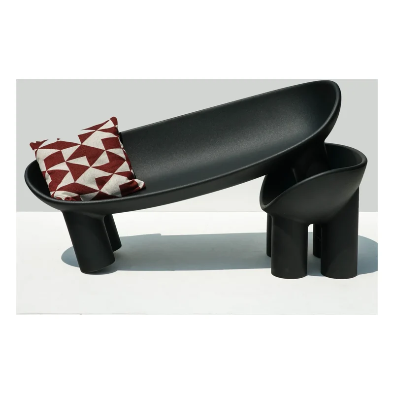 Driade - Roly Poly berjer - Faye Toogood | Siyah