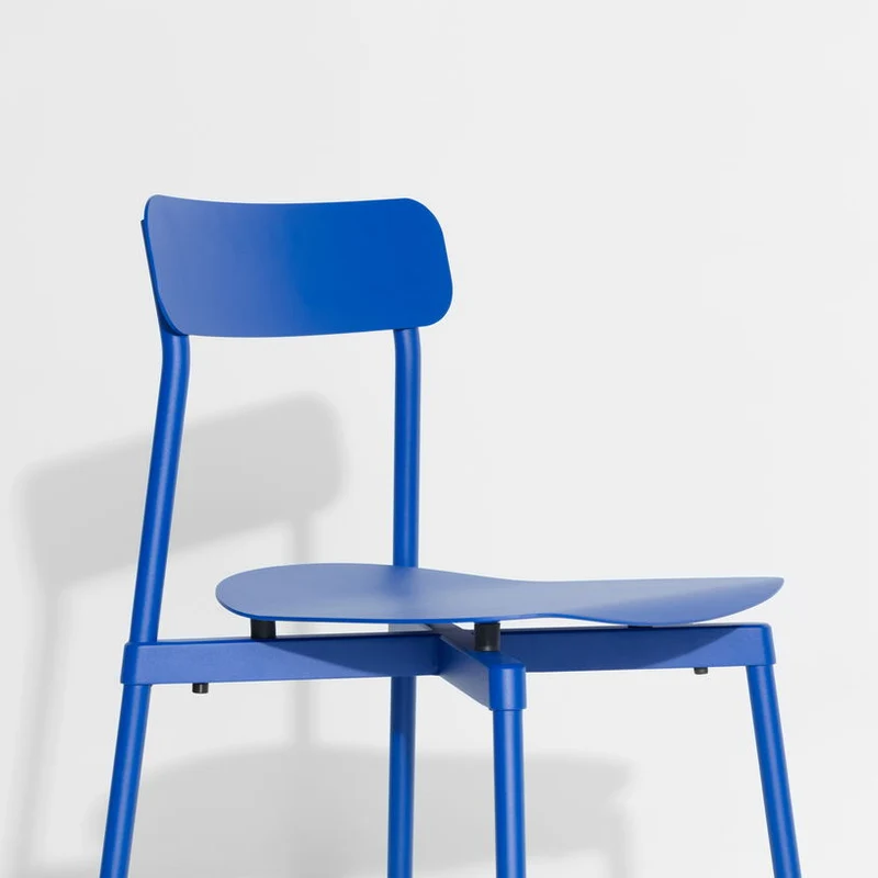 Set de 2 chaises en métal bleu Fromme - Petite Friture