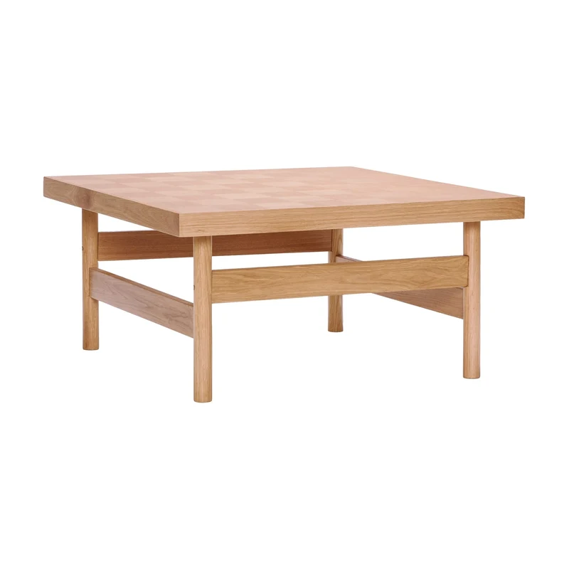 Table basse en bois de chêne naturel 82x82x40cm Skak - Hübsch
