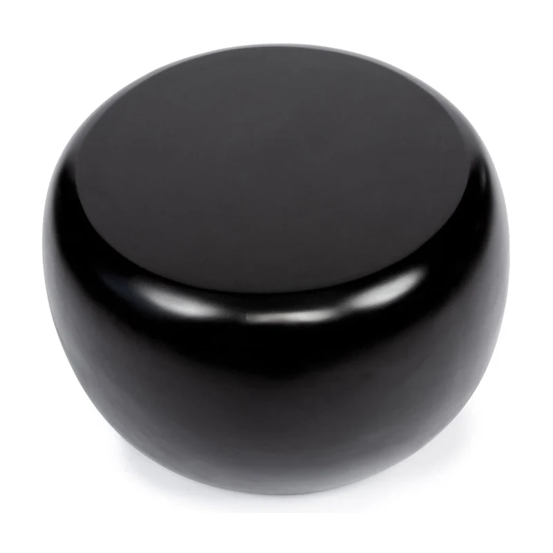 Table d'appoint ronde en résine mate noire 70x70x40cm Matt - Bazar Bizar