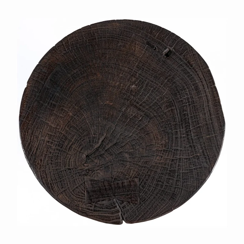 Table d'appoint ronde en bois de manguier marron foncé 40x40x60cm Mocha Rings - Bazar Bizar