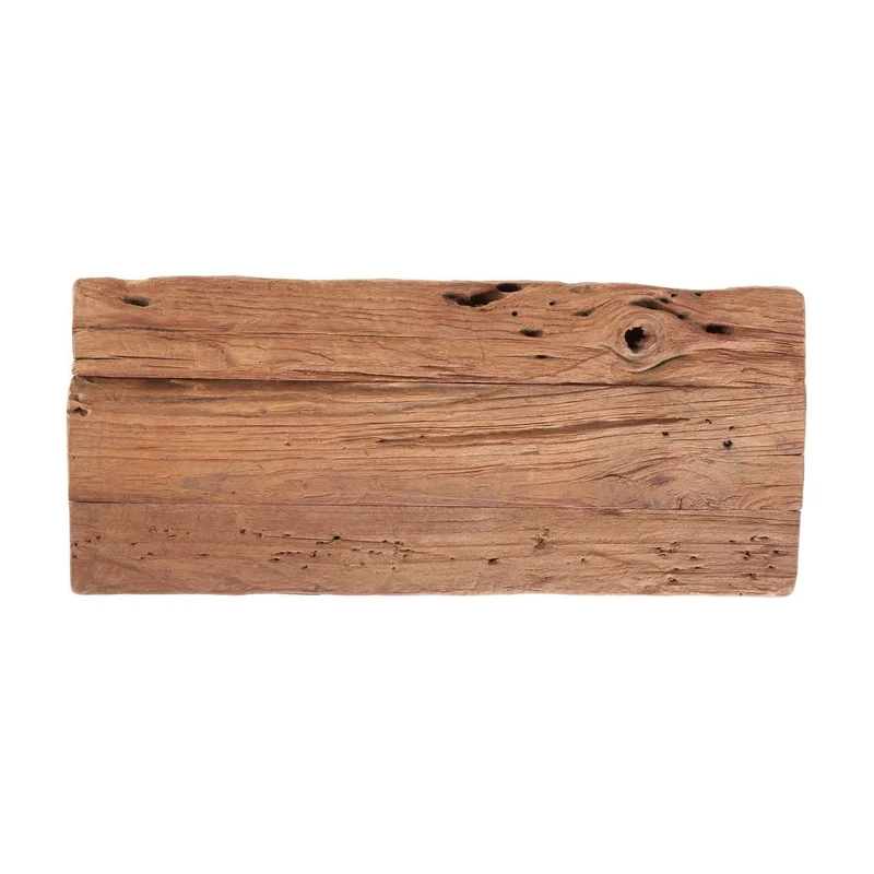 Table d'appoint ou tabouret en teck naturel marron 50x25x50cm Fab Rustic - Bazar Bizar