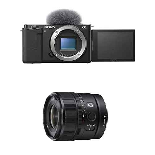Sony Alpha ZV-E10 - APS-C Interchangeable Lens Mirrorless Vlog Camera Kit - Black