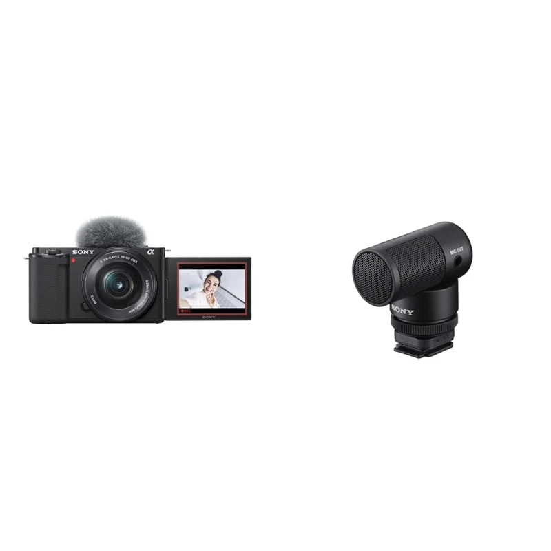Sony Alpha ZV-E10 - APS-C Interchangeable Lens Mirrorless Vlog Camera Kit - Black