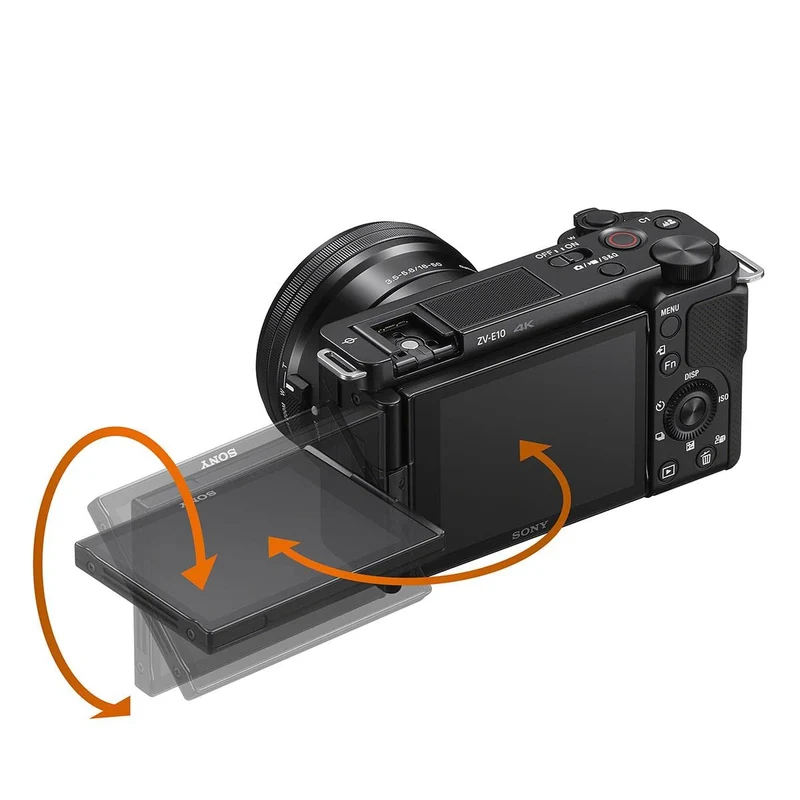 Sony Alpha ZV-E10 - APS-C Interchangeable Lens Mirrorless Vlog Camera Kit - Black