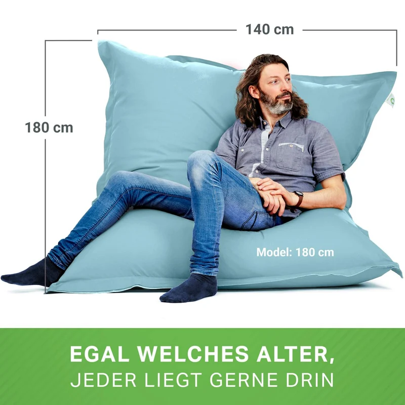 Square Indoor Riesensitzsack aus Baumwolle