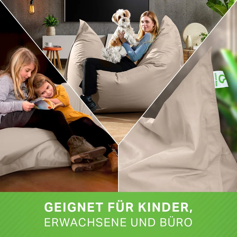 Square Indoor Riesensitzsack aus Baumwolle