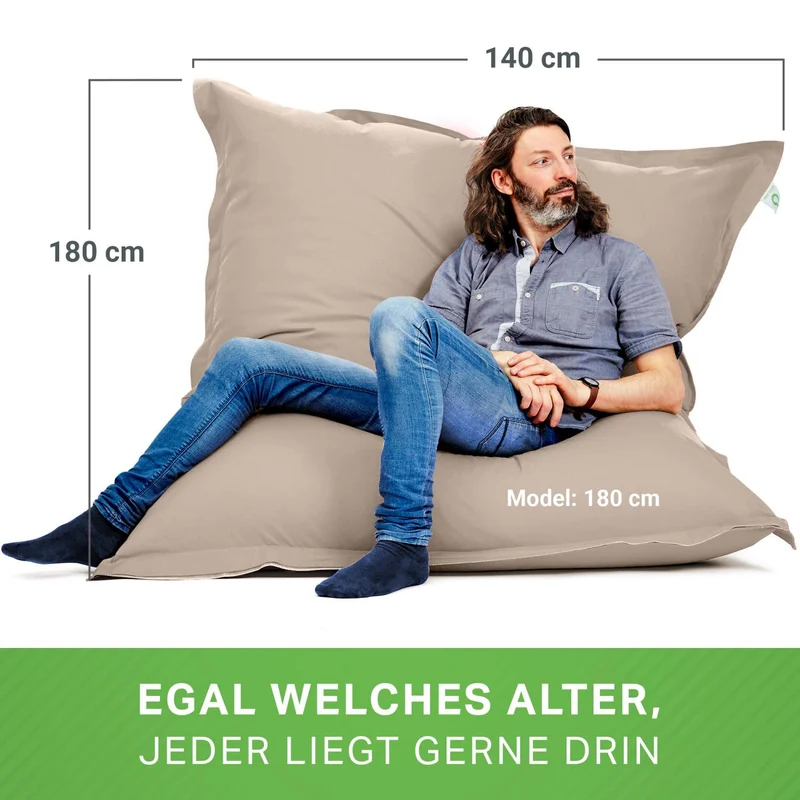 Square Indoor Riesensitzsack aus Baumwolle
