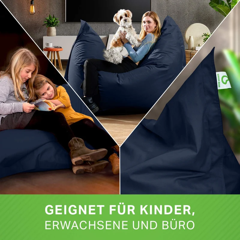Square Indoor Riesensitzsack aus Baumwolle