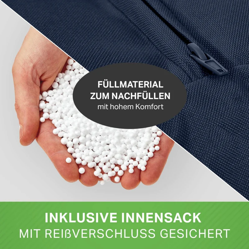 Square Indoor Riesensitzsack aus Baumwolle