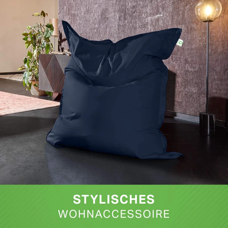 Square Indoor Riesensitzsack aus Baumwolle