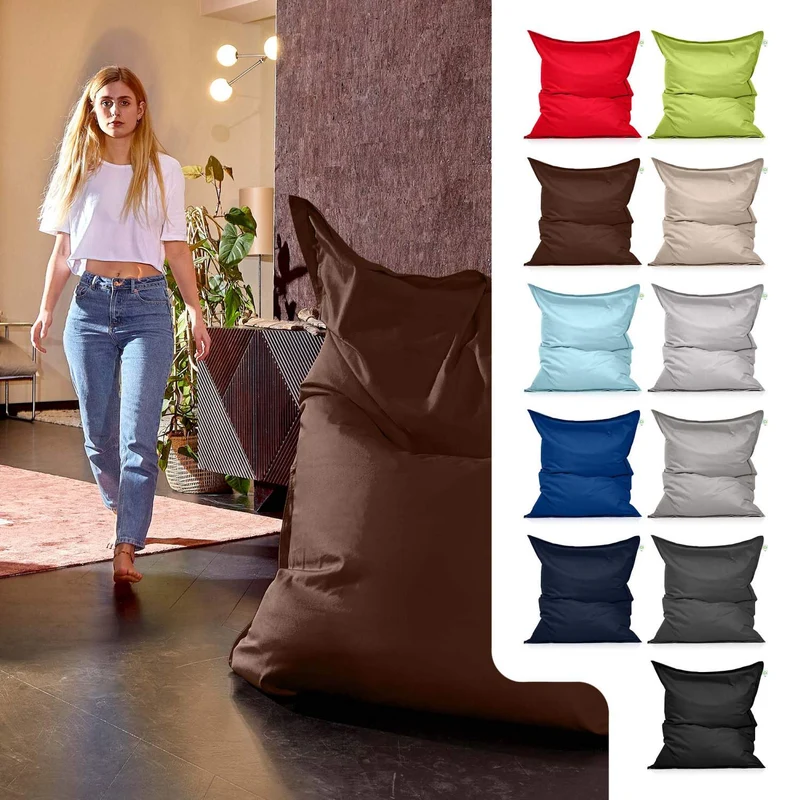 Square Indoor Riesensitzsack aus Baumwolle