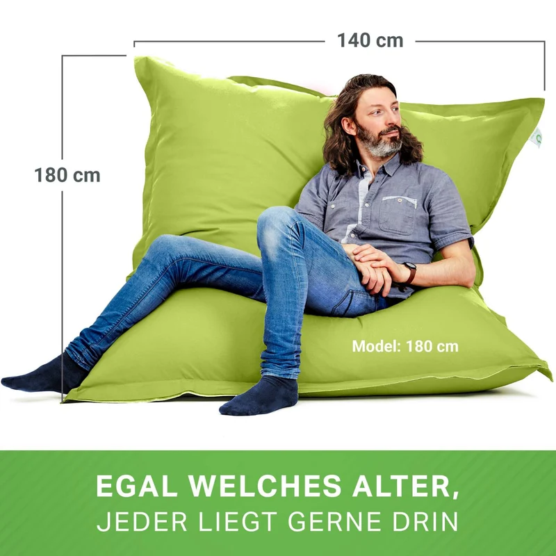 Square Indoor Riesensitzsack aus Baumwolle