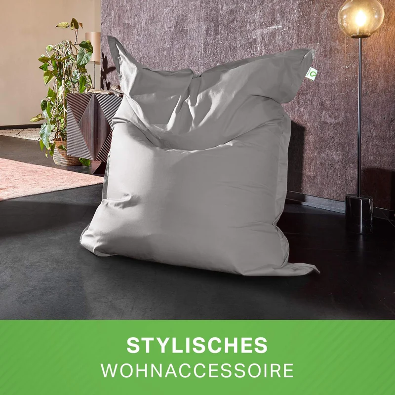 Square Indoor Riesensitzsack aus Baumwolle