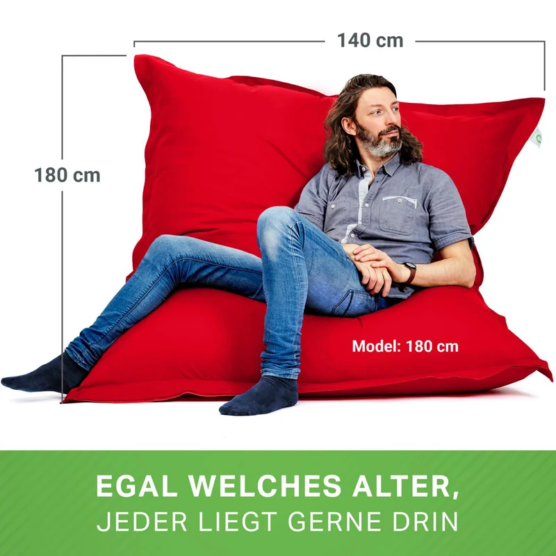 Square Indoor Riesensitzsack aus Baumwolle