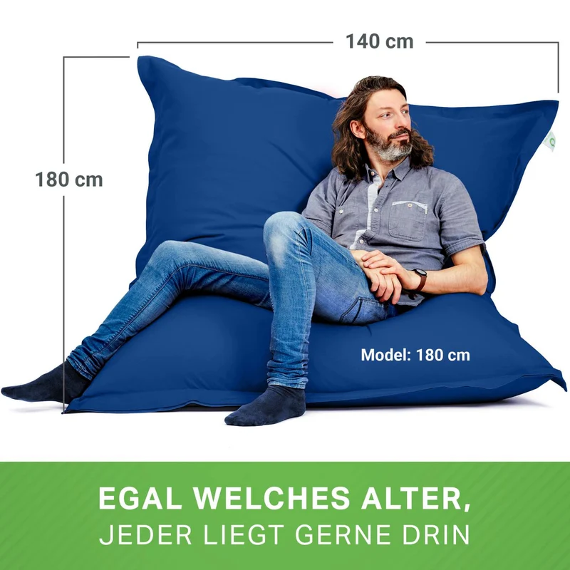 Square Indoor Riesensitzsack aus Baumwolle