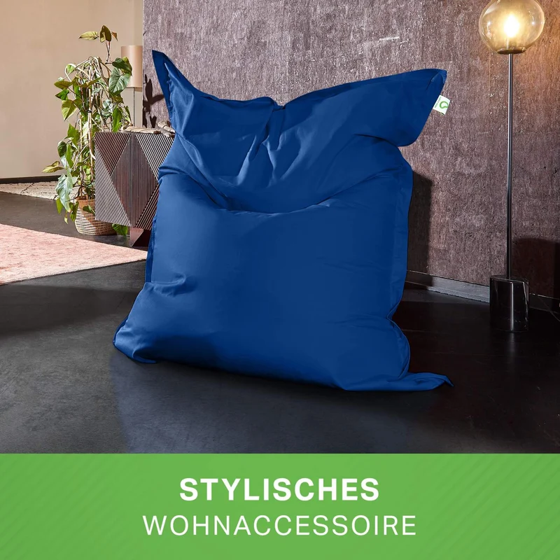 Square Indoor Riesensitzsack aus Baumwolle