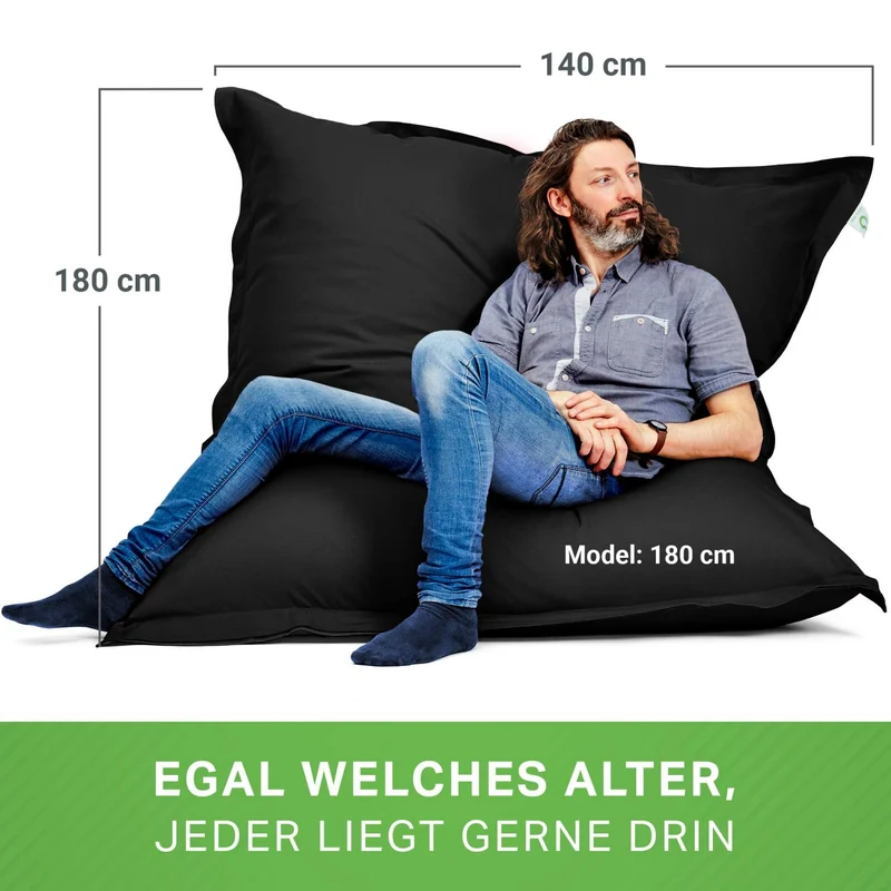 Square Indoor Riesensitzsack aus Baumwolle