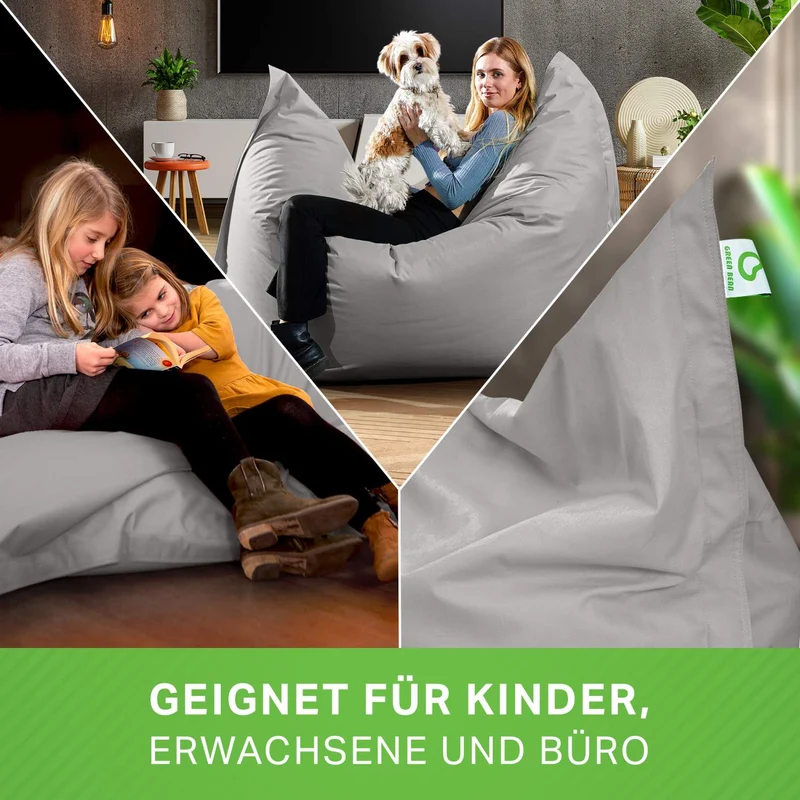 Square Indoor Riesensitzsack aus Baumwolle