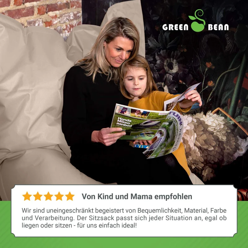 Square Indoor Riesensitzsack aus Baumwolle
