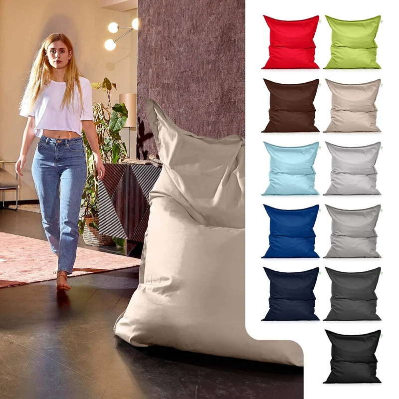 Square Indoor Riesensitzsack aus Baumwolle