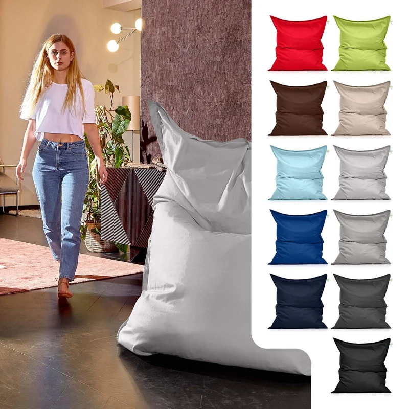 Square Indoor Riesensitzsack aus Baumwolle