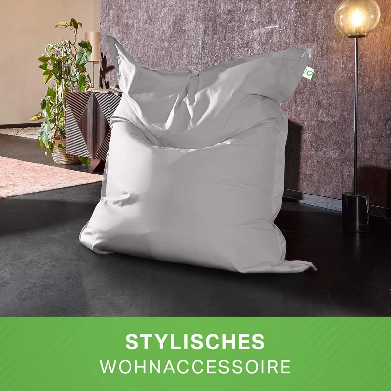 Square Indoor Riesensitzsack aus Baumwolle