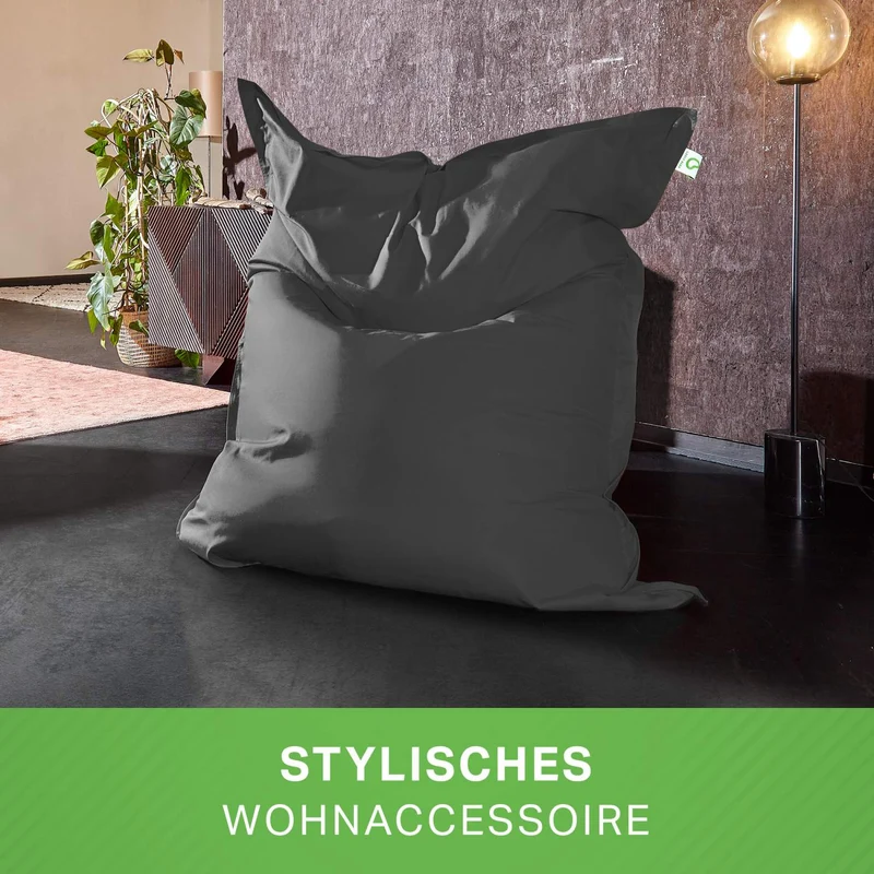 Square Indoor Riesensitzsack aus Baumwolle