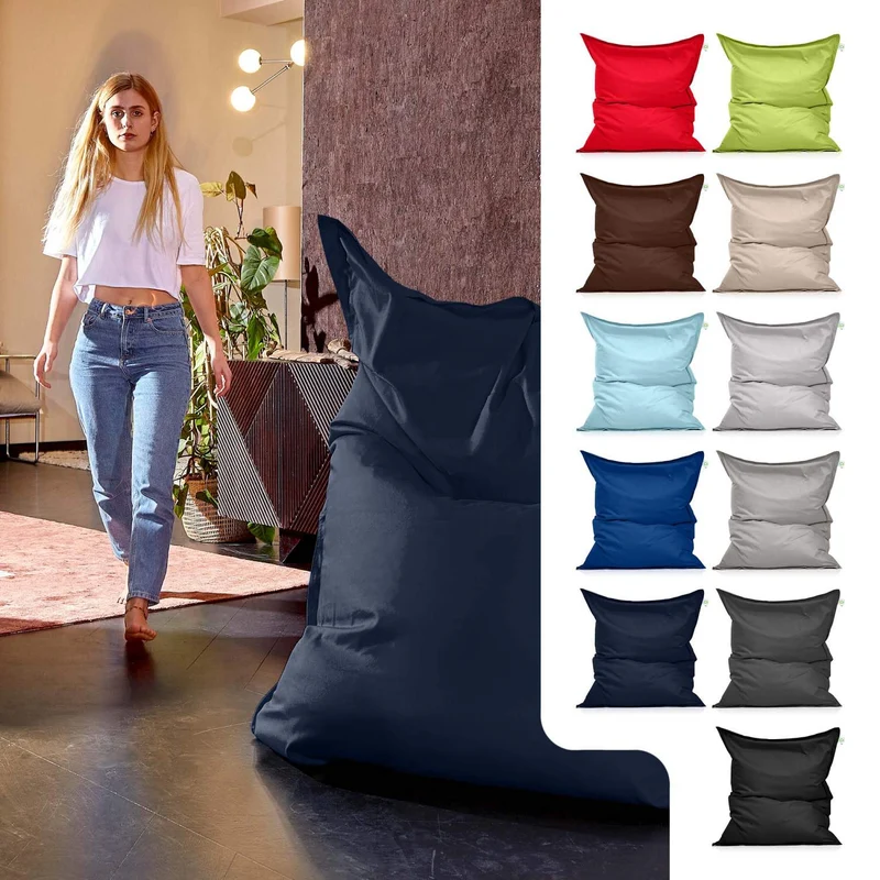 Square Indoor Riesensitzsack aus Baumwolle